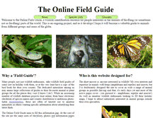 Tablet Screenshot of online-field-guide.com